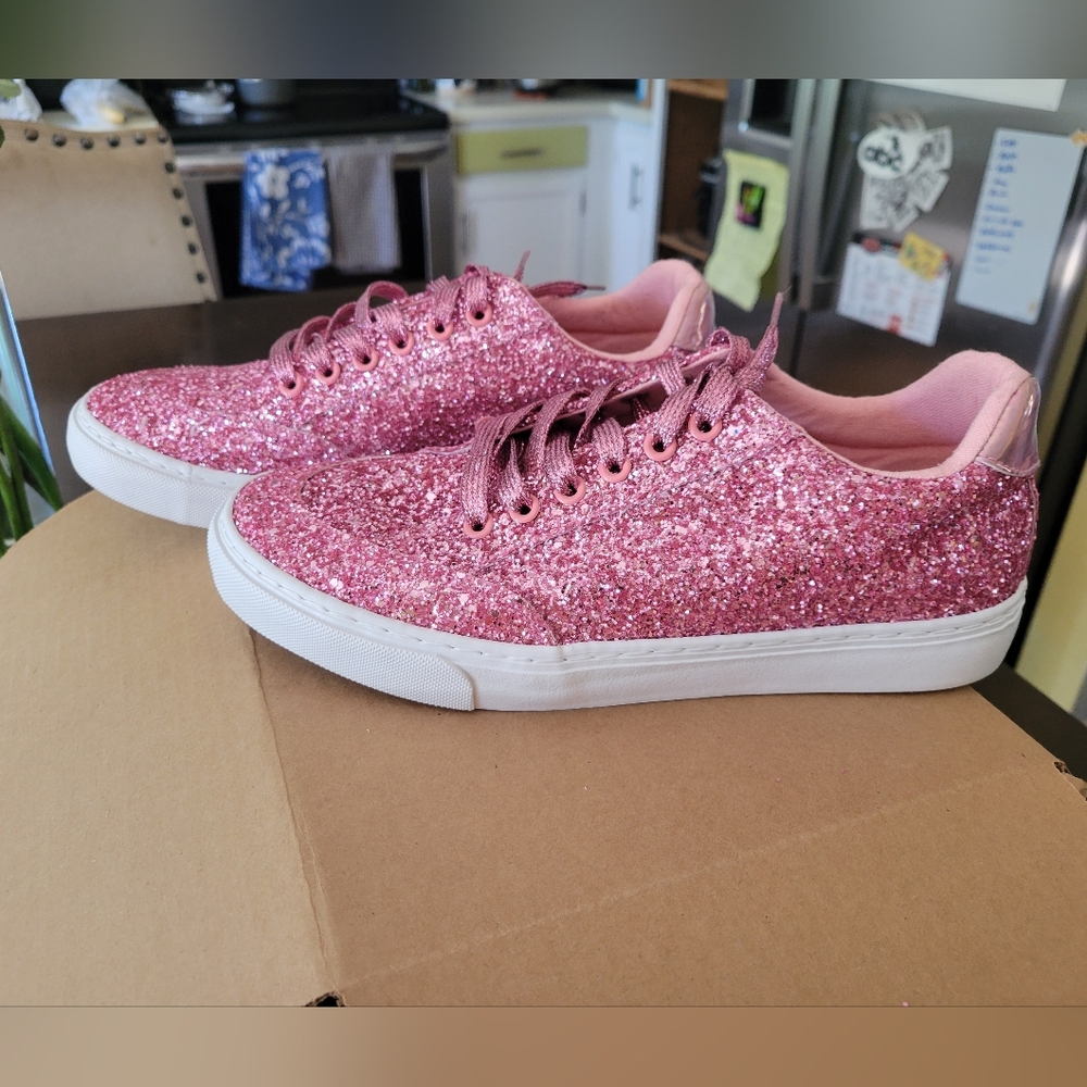 Sparkly Pink Glitter Shoes